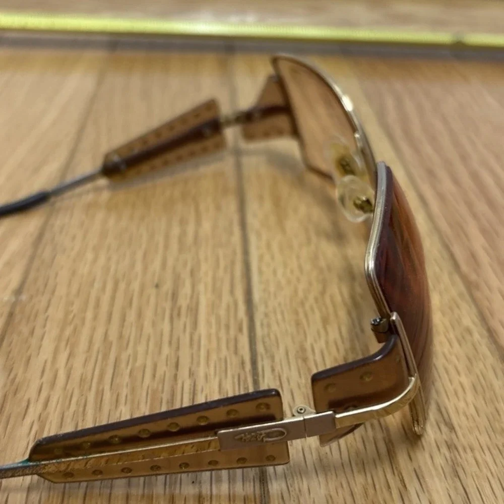 Authentic Vintage Cazal MOD.947 COL.497 Germany Gold Eyeglass Frames‎ Only
